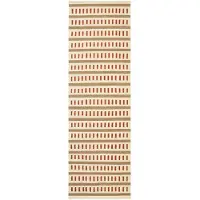 Chhatwal & Jonsson Ladakh villamatto Off white-beige-ruoste, 80x250 cm