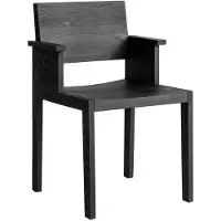 Vaarnii 016 Maasto Dining Armchair käsinojallinen tuoli Musta petsattu mänty