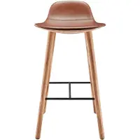 Please wait to be seated - Abalone Stool H75 Nature Oak/Cognac
