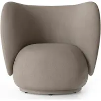 Ferm Living Rico lounge chair -nojatuoli Warm grey, brushed