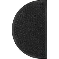 House Doctor Door Mat, Hdentry, Half Round, Blac - Black - 75X 45X 0.8CM