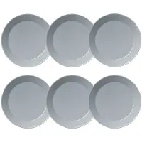 Iittala Teema Plate 26 Cm Pearl Grey 6 Pcs - Ruokalautaset Posliini Harmaa - 1005891-6pack