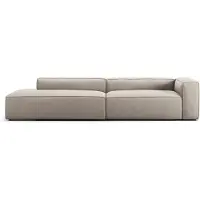 Decotique Grand Kolmipaikkainen Sohva Avoin Pää Vasen - 3-istuttavat sohvat Mikrochenillekangas Sandshell Beige - 330948-300941