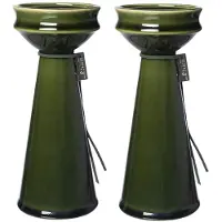ERNST Bulb Vase H20 Cm 2-pack - Maljakot Kivitavara Vihreä - 2X398457