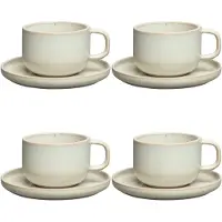 Decotique Bon Teekuppi 4 Kpl:n Pakkaus - Teekupit Kivitavara Steam - 390030+390030+390030+390030