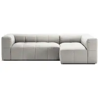 Decotique Mure Kolmipaikkainen Sohva Divaanilla Oikea - Kulmasohvat & Divaanisohvat Polyesteri Moon White - 11103162+11103162
