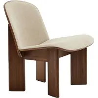 HAY Chisel Lounge-tuoli Verhoillulla Etupuolella / Linara 216 - Nojatuolit Puuvilla Saksanpähkinä - AD583-D094-AA02