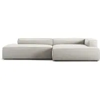 Decotique Grand 2,5-paikkainen Sohva Avoin Pää Vasen - Kulmasohvat & Divaanisohvat Mikrochenillekangas Moon White - 330939-330954