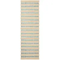 Chhatwal & Jonsson Ladakh villamatto Off white-light beige-heaven blue, 80x250 cm