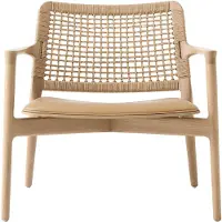 Vipp Cabin Lounge-tuoli Vaalea Tammi / Hiekanvärinen - Nojatuolit Nahka Light Oak - 48875
