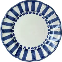 Piccola Home Riviera Sivulautanen 20 Cm - Aluslautaset Terrakotta Sininen - PT2000-RC-LBL