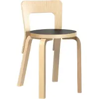 Artek 65 Tuoli Musta - Tuolit Linoleumi Koivu - 28102673