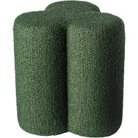 Pols Potten Stool Clover Boucle - Green - W37X D37X H45CM