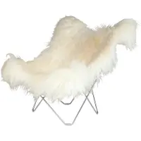 Cuero Design Iceland Mariposa Bf Chair Wild White/chrome - Nojatuolit Nahka Valkoinen - 1120902