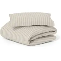 Garbo&Friends Bed Set Junior, 100X130/ 35X55 Cm, Stripe Mauve - Beige - 100X130/35X55CM