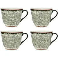 Rörstrand Ostindia Floris Muki 40 Cl 4 Kpl:n Pakkaus - Kahvikupit Posliini Vihreä - 1074220-4PACK