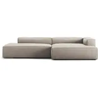 Decotique Grand 2,5-paikkainen Sohva Avoin Pää Vasen - Kulmasohvat & Divaanisohvat Mikrochenillekangas Sandshell Beige - 330938-330953