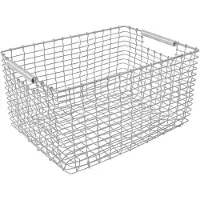 Korbo Rectangular 23 metallikori, galvanoitu