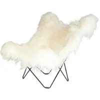 Cuero Design Iceland Mariposa Bf Chair /black - Nojatuolit Nahka Wild White - 1120901