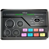 Fifine AmpliGame SC8 Audio Mixer - Musta Äänimikserit