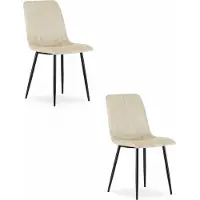 Leobert 2 tuolin setti Lava, beige/musta