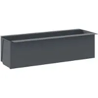 vidaXL Lavakasvit, 12 kpl, harmaa, 36x13,5x9,5 cm, PP