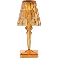 Kartell LED-paristopöytävalaisin Paristo, 30 cm, oranssi, IP54 Battery, Keltainen/oranssi, Makuuhuone, Synteettinen materiaali, Design