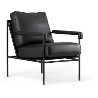 Jonas Ihreborn Seventy Five Nojatuoli Nahka Black Edition - Nojatuolit Musta - SEV5FSLBS