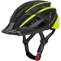 Wozinsky MTB Bike Helmet with Detachable Visor and USB Rear Light 54-57 cm - Black & Yellow
