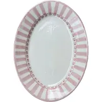 Piccola Home Riviera Tarjoiluastia Soikea 37 Cm Pinkki - Tarjoiluvadit Terrakotta Vaaleanpunainen - OV3700-RC-LRO