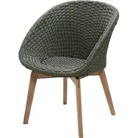 Cane-Line Peacock Käsinojatuoli Dark green