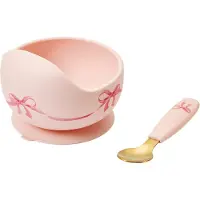 Elodie details Silicone Bowl Set Rosy Bow - Pink - ONE SIZE