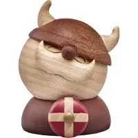 FableWood - Puufiguuri Holger viikinki 7 cm Kumipuu/Sapele/Vaahtera