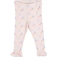 Green Cotton Picnic Frill Leggings Baby - Pink - 80