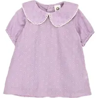 Müsli Daisy Collar S/S Dress Baby - Purple - 92