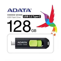 ADATA UC300 USB-C 3.2 Gen 1 128 Gt -muistitikku, musta/vihreä