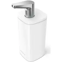 Simplehuman 295 ml saippua-annostelija, valkoinen teräs