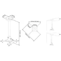 Multibrackets Mb projector ceiling mount 900-1600