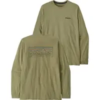 Patagonia P-6 Logo Responsibili Pitkähihainen T-paita p / 6 outline / gumtree green Koko M