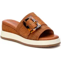 Carmela for woman. 16222802-CAMEL Sandals 162228 brown (38), Fabric, 5 to 8 cm, None, Casual