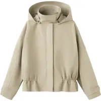 Mango Oversized High-Neck Parka - Beige - L