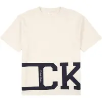 Calvin Klein Paita 'VARSITY' vaaleabeige / musta