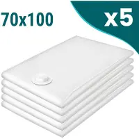 Hobby Hall Vaatteet pölynimuripussi 70x100 PA/PE 80 Microns 7 kerrosta - 5kpl