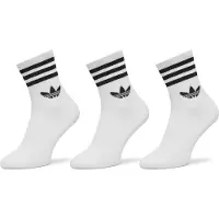 Adidas Sukat '3-Stripes Crew 3 Pairs' musta / valkoinen