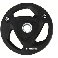 FitNord Levypaino 15 kg, Tri Grip Black