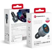 Forcell 2xUSB-C / 1xUSB-A 85 W pikalataava autolaturi