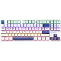 Machenike K500B-B87 Wired Mechanical Backlit Gaming Keyboard Red Switch - White - Valkoinen