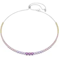 Swarovski Ketju keltainen / lila / roosa / hopea