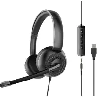 Speedlink - Metis USB Stereo Headset, 3.5mm Jack with USB Soundcard - Black