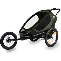 Hamax Outback ONE Pyöräkärry + Suojapeite, Green/Black